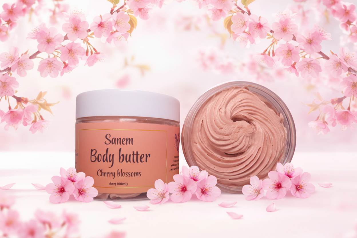 Body butter 6oz(180g).  Cherry Blossoms Bronze