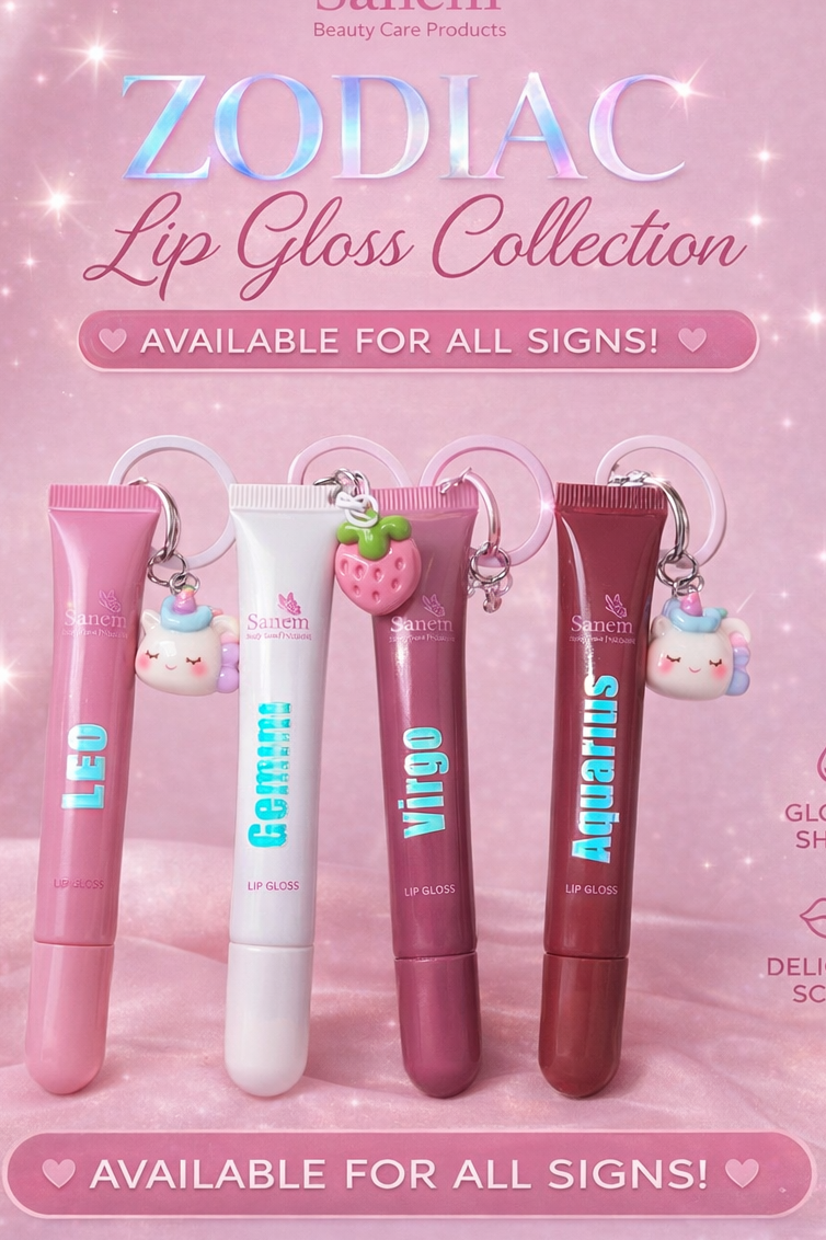 Zodiac Lip Gloss ✨ Choose Your Sign (Keychain Included)